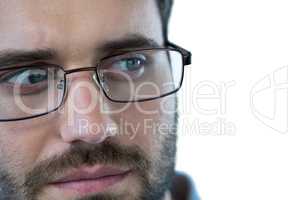 Man wearing spectacles