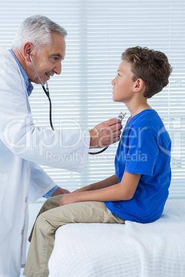 Doctor examining a patient