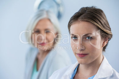 Portrait of a smiling confident female doctor