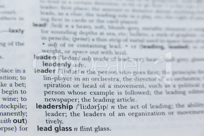 Definition of leadership in dictionary