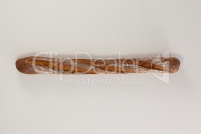 Baguette on white background