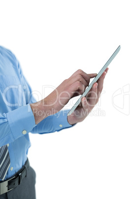 Businessman using digital tablet