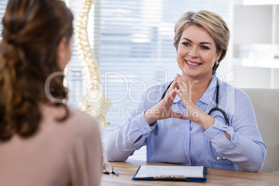 Doctor interacting with patient