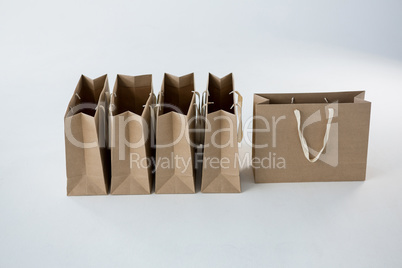 Brown paper shopping bags