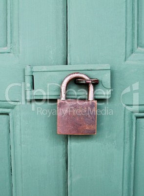 Old locked door.