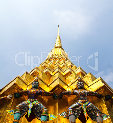 Guardian of Wat Pra Kaew Grand Palace ,Bangkok ,Thailand.