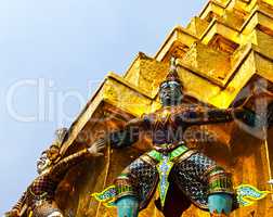 Guardian of Wat Pra Kaew Grand Palace ,Bangkok ,Thailand.