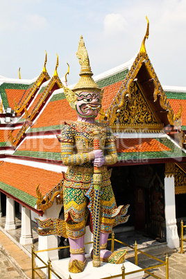 Guardian Statue at Wat Phra Kaew Grand Palace Bangkok,Thailand.