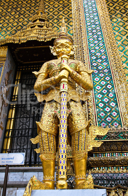 Mythical Giant Guardian (Yak) at Wat Phra Kaew, Thailand.