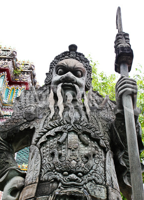 Statue of Man at Wat Pho in Bangkok, Thailand.