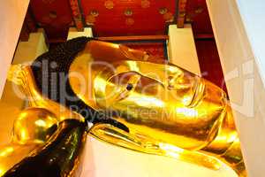 Golden Reclining Buddha.