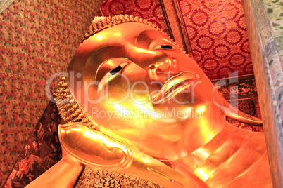 Reclining Buddha statue in Thailand Buddha Temple Wat Pho , Asia