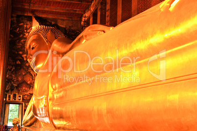 Reclining Buddha statue in Thailand Buddha Temple Wat Pho , Asia