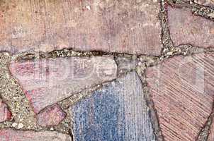 Granite pavement red