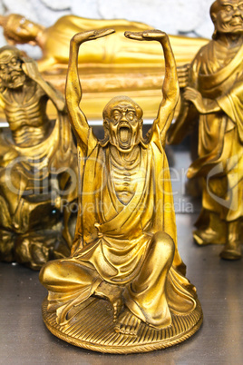 Traditional Chinese Gods in Temple , Thailand.