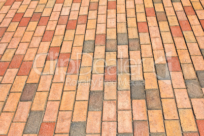 Brick pavement in a city