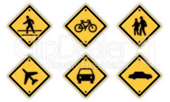 Traffic signs.