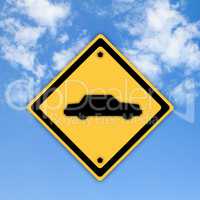 Car or Automobile sign on beautiful sky background.