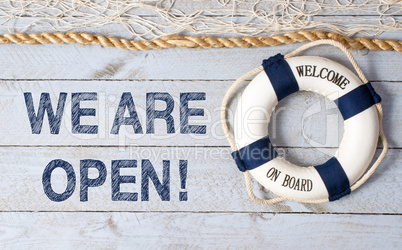 We are open - welcome on board