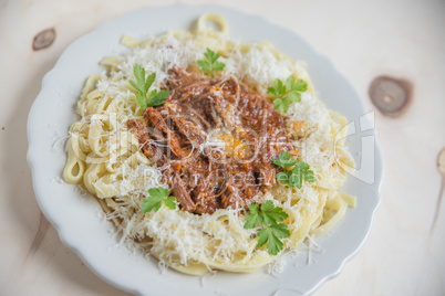 Pasta mit Bolognese Sauce