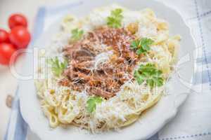 Pasta mit Bolognese Sauce