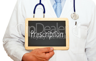 Doctor with Prescription chalkboard
