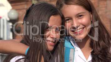 Teen Girl Friends Smiling