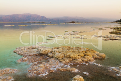 Beautiful coast of the Dead Sea .