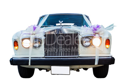 Vintage Rolls Royce wedding car .