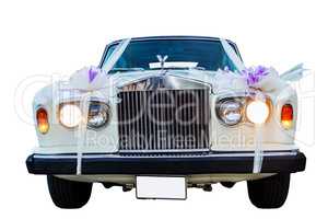 Vintage Rolls Royce wedding car .