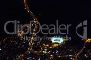 Night Moscow from the plane .