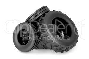 Front and rear tractor tires