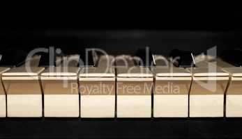 The dusty piano keyboard