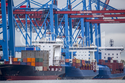 Containerterminal in Hamburg, Deutschland