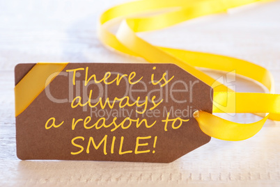 Easter Label, Quote Always Reason To Smile