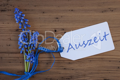 Srping Grape Hyacinth, Label, Auszeit Means Downtime