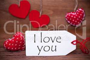 Read Hearts, Label, Text I Love You