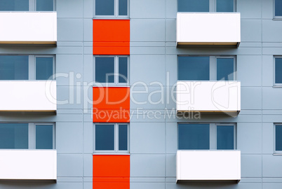 Windows and balconies of new residential building