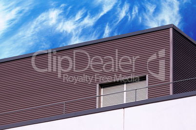 Abstract modern building detail and cloudy sky