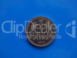 1 mark coin, Germany over blue