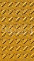 Yellow steel diamond plate background - vertical