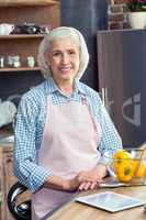 Senior woman in apron