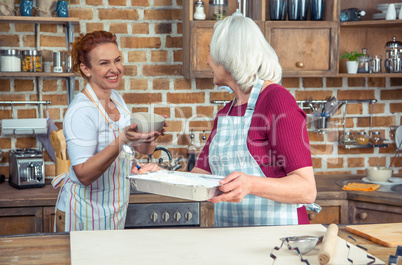 Two women in kitchen