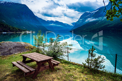 lovatnet lake Beautiful Nature Norway.