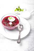 Cold beet soup