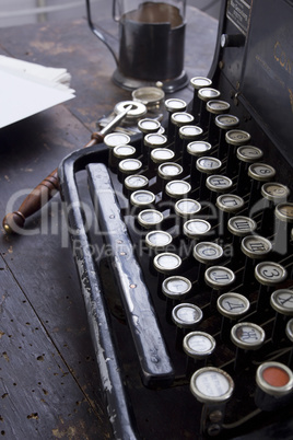Antique typewriter vintage filter