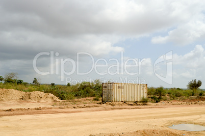 White container isolated