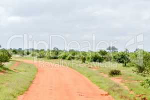 Red earthen track