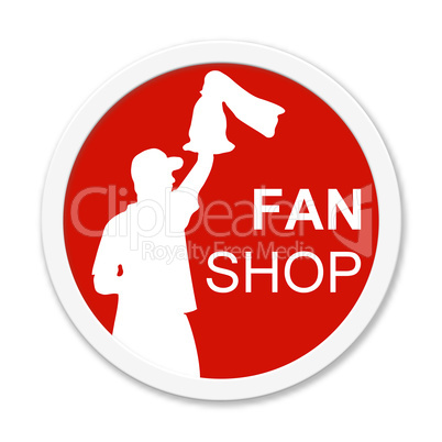 Runder isolierter Fanshop Button