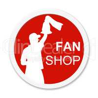 Runder isolierter Fanshop Button